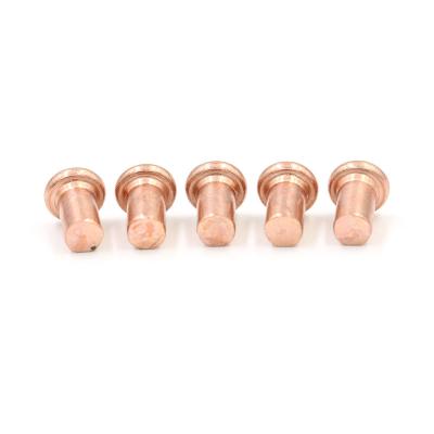 China Stainless Steel Flat Head Rivet Iron Rivet Product Flat Copper Plated Solid Head Rivets for sale