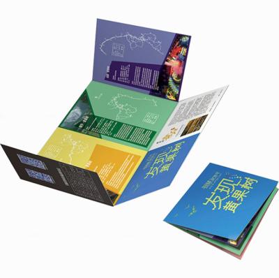 China Waterproof / Oilproof Netting Custom Waterproof Flyer Brochure Holder Coated Paper Trifold Printing for sale