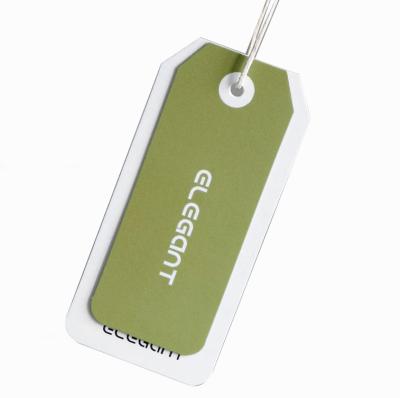 China Custom Waterproof Recycled Paper Garment Hang Tag With String From Recyled Manufacturing Cardboard for sale