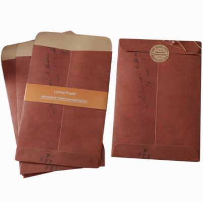 China Waterproof / Oilproof Pouch DL Gift Kraft Brown Custom Making Card And Envelope Luxury Set for sale