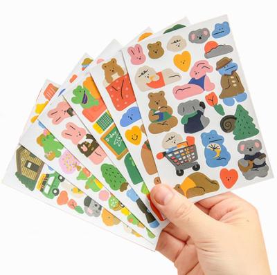 China Factory Price DIY Scratch Resistant Waterproof Cute Cartoon PVC Kids Decorative Sticker Sheet Printing for sale