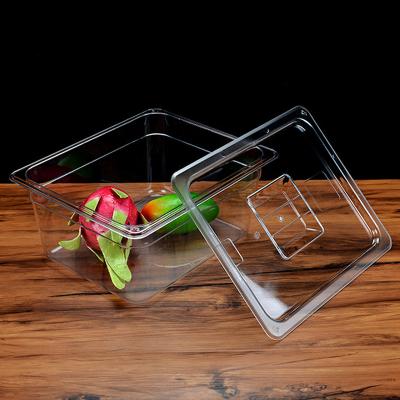 China Unbreakable Food Pan Ice Scream Pan Clear GN Pan Pc Full Size Gastronom PC Freshness Preservation 1/3 10cm for sale