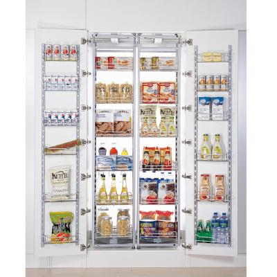 China Modern Kitchen Tall Cabinet For Food Storage 4 6 Tiers Open Tall Monster Cart Super Unitit Basket Pull Out Pantry Tandem Pantry for sale