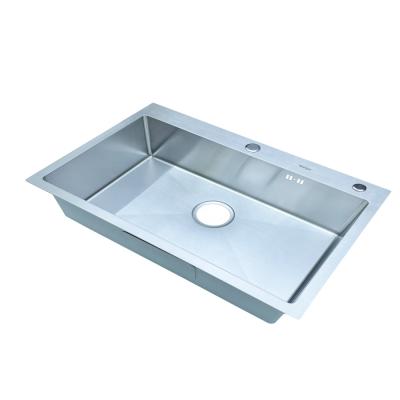 China Without Faucet SS Under Counter Single Bowl Stainless Steel Kitchen Handmade Sink for sale