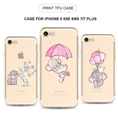 China Hot Sale Colorful Cute Painted Elephant Print Design Fashion Mobile Phone Case For iPhone 6 6s plus case 12pro 12 mini 12pro max 11promax for sale