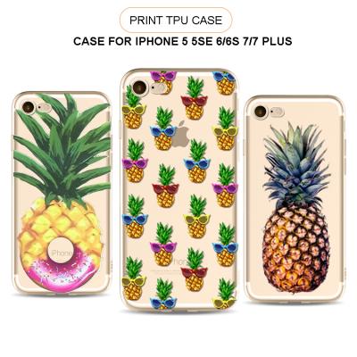 China 2017 New Design 2d Print Designs Fruit Colorful UV Cute Pineapple Painted Mobile Phone Case For iphone6s 6S Back Cases Cover for sale