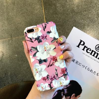 China Hot Flower Matte PC Case Phone Case For iPhone 7plus Girls Case Full Cover Cell Phone Accessories for sale