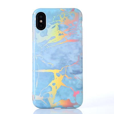 China IMD Design Shiny Marble Cell Phone Case For iPhone 8 8 Plus Factory Wholesale Price, Laser Marble Shiny Half Cover For iPhone X for sale