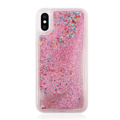 China 2018 Newest TPU Glitter Liquid Mobile Phone Case Shell For iPhone X Back Cover Soft Silicone Phone Case for sale