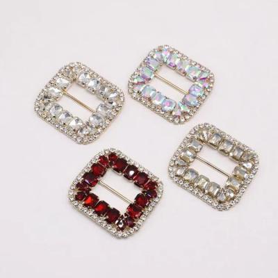 China Garment \ other shiny decoration of shoes, rectangular rhinestone Crystal Buckle Rhinestone Belt Buckle for sale