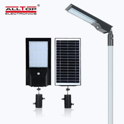 China ALLTOP Pir Sensor Parks Energy Saving IP65 Waterproof Integrated 9w 14w AIO Solar Led Street Light for sale