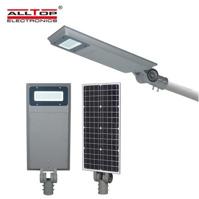 China ALLTOP ROAD high lumen integrated aluminum ip65 40watt 60watt 100watt all in one solar led street light price for sale