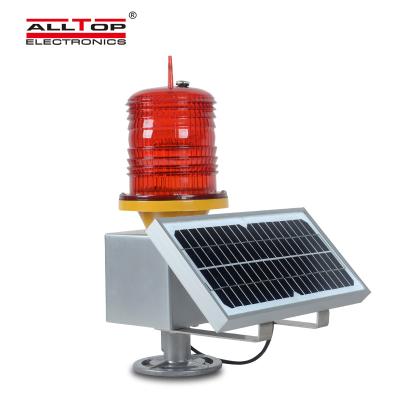 China ALLTOP ip65 Waterproof High Quality Aluminum+PC+ABS Solar Powered Led Marine Navigation Aviation Obstacle Warning Light for sale