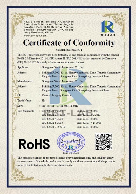 RoHS - Dongguan Xintai Instrument Co., Ltd.