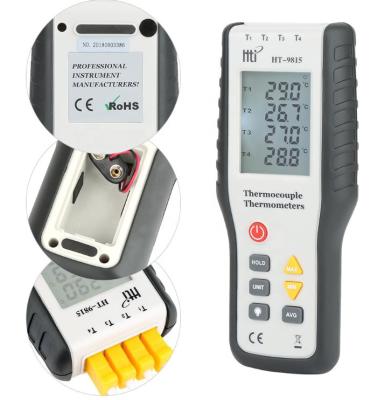 China Industrial HTI HT-9815 Digital Thermocouple Detector -200~1372 Degrees Meter -200~1372C 200mmX85mmX39mm for sale