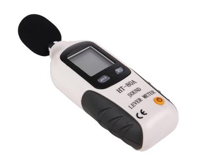 China Portable HTI Sound Level Meter Ht-80a Noise Tester Noise Decibel Monitor Pressure Tester 10~90%RH 31.5hz~8k Hz 40~130db 1years HT-80A for sale