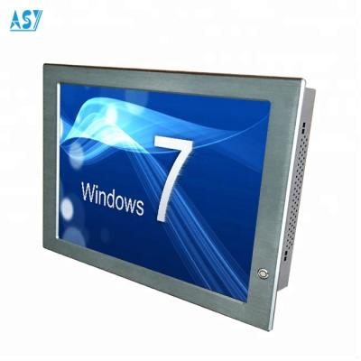 China 17 inch Stainless Steel LAN Panel Fanless Dual PC Aluminum Alloy Frame or Metal with Intel 1037U Processor for sale