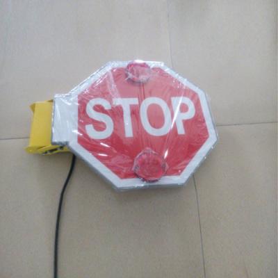 China electric school bus stop sign for school bus in america with led warning light for sale