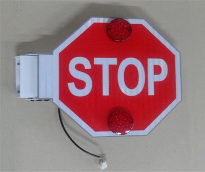 China Electric Bus Signal Board School Bus Stop Signal Arm With Raised Reflective Board for sale