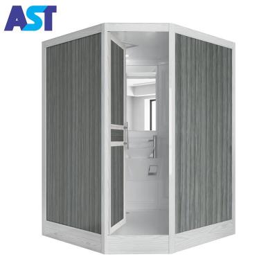 China Contemporary Hotel Bridal Disabled Walk-In Durable Tempered Glass Sliding Door Shower Rooms for sale