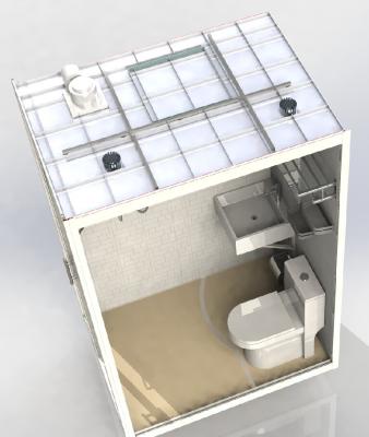 China Pod China Supplier Full Size Basin / Mini Bathroom Unit Outside Modular Bathroom Furniture for sale