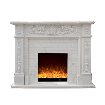 China Factory Wholesale Traditional Slate White Marble Natural Stone Antique Fireplace for sale