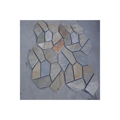 China Nature Yellow Slate Paving Tiles Outdoor Decorative Natural Slate Hot Selling for sale