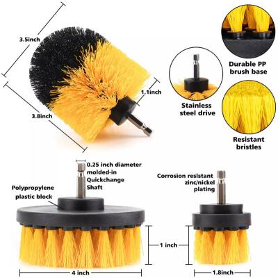 China Sustainable Drill Cleaning Brush Attachment Set Scrub Brush Power Scrubber Kit for sale