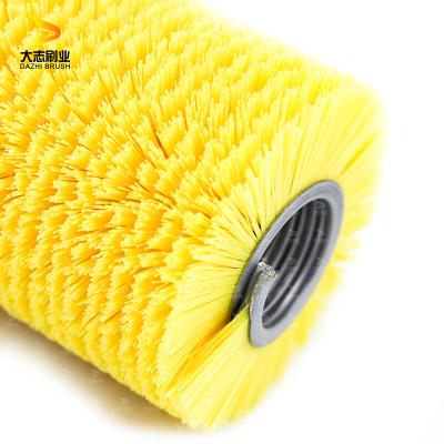 China For Industrial Strings Spring Cleaning Roller Sweep Nylon Sprial Coil Brushes for sale