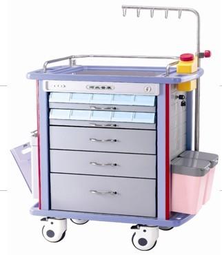 China Emergency trolley Luxury trolley for treatment Medicine trolley for sale