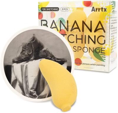 China High Qulaity Arrtx Sketching Banana Shaped 3pcs Blending Sponges Per Pack Reusable Sketching/Drawing/Painting/Blending Tool for sale