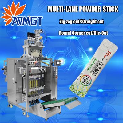 China Multi food lane probiotics powder stick bag filling and packing machine-round corner en venta