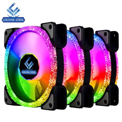 China Computer Case 12V Motherboard Cooling 120Mm PC Case 12V 6Pin 25Mm RGB Cooler With Controller Computer Fan for sale