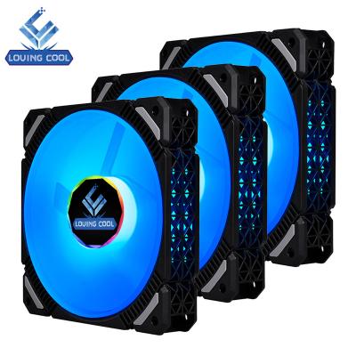 China Computer Case Magnet Cool High Quality Computer Fan 12V DC 120mm LED Computer Fan Low Noise PC Fan for sale