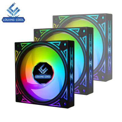 China Computer Case RGB FAN 120mm PC Computer Fan RGB With Remote Control Gear Led Case Fan for sale