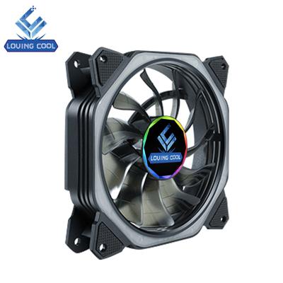 China Cooler Computer Case 12V 6Pin 120mm LED Cooler Fan PC Computer Fan Gaming Case Fan with Controller Remote for sale