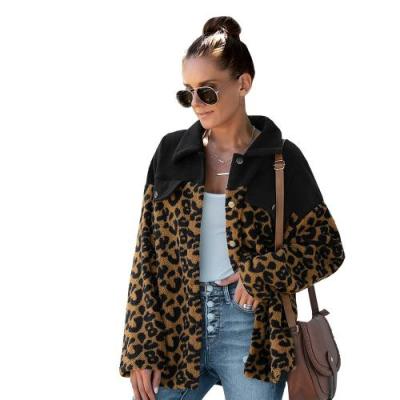 China New Styles Women Breathable Loose Clothing Ladies Long Sleeve Coat Printed Leopard Brown for sale