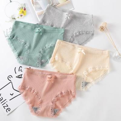 China Women's Breathable Seamless Flexible Briefs Panties Cotton Panties Underwear Ladies Patchwork 645501 for sale