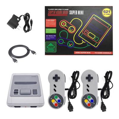 China Double Bit ABS Mini Hd Output Retro Classic Video Game Console Built-in 621 Games 8 Family TV Gamepads Newer For for sale