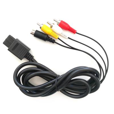 China Replace High Quality Compound S-Video S-AV Rca Audio AV Cable For 64 N64 Snes Gamecube for sale