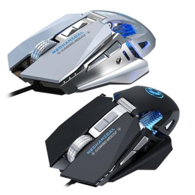 China Metal Setting Backlight 6 -7200dpi Wired Gaming Mouse T96 RGB Optical Mechanical Gaming Mouse For PC Laptop Computer for sale