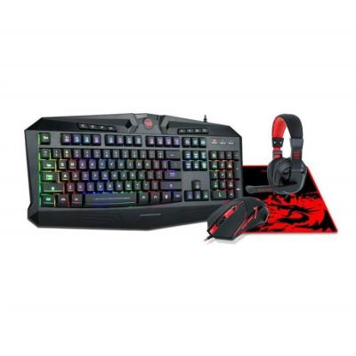 China Waterproof High Quality Backlit Gaming Keyboard Mice Mousepad Headsets Pad 4 in 1 Combo for Computer Games for sale