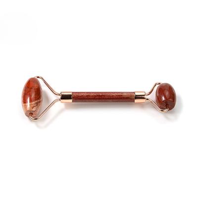 China Factory Supplier Healing Red Jasper Face Crystals Massage Roller Polished Quartz Facial Roller for sale