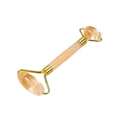 China Polished facial roller rose quartz roller natural crystal roller for face for sale