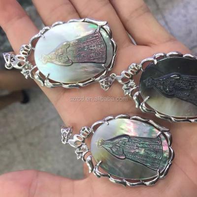 China Hot Seller Polished Natural Black Pearl Jesus Jewelery Bead Jewelery Pendant Pearly for sale