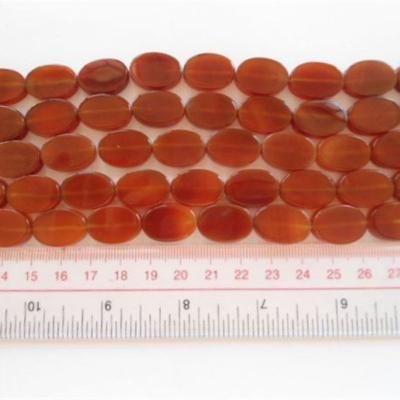 China Polished Red Agate Oval Shaped Gemstone Oval Beads Carnelian Chalcedony For Jewelry Making for sale