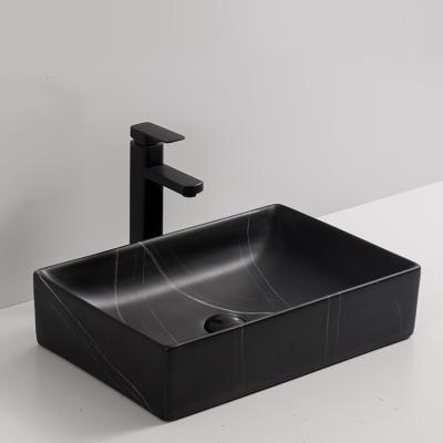 China Contemporary/Modern Design Modern High Quality Rectangle Italy Minimalist Basin Bathroom Countertops Ceracmic Marble Basin With CUPC yingjie for sale