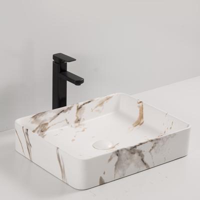 China Italy newest minimalist ceracmic basin bathroom contemporary/modern design popular high quality marble squares with CUPC yingjie for sale