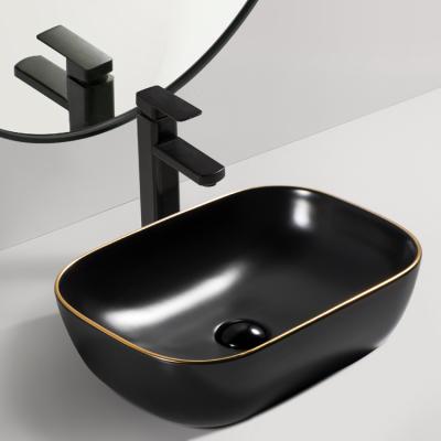 China Factory Price Modern Countertop Wash Basin Direct Rectangle Plated Art Basin CUPC CE Sink For Home for sale