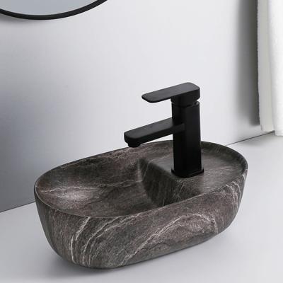 China Traditional/Farmhouse/European/Asian Countertop Mounted Vanity CE CUPC Sink Bathroom Ceramic Marble Basin for sale